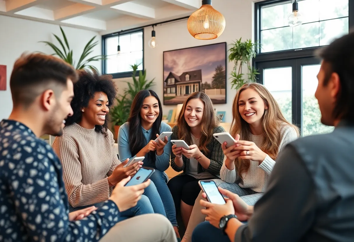 Social media influencers showcasing properties in real estate marketing