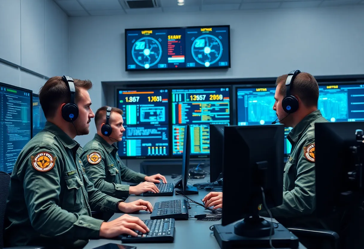 IT support center for Navy personnel using advanced technology.