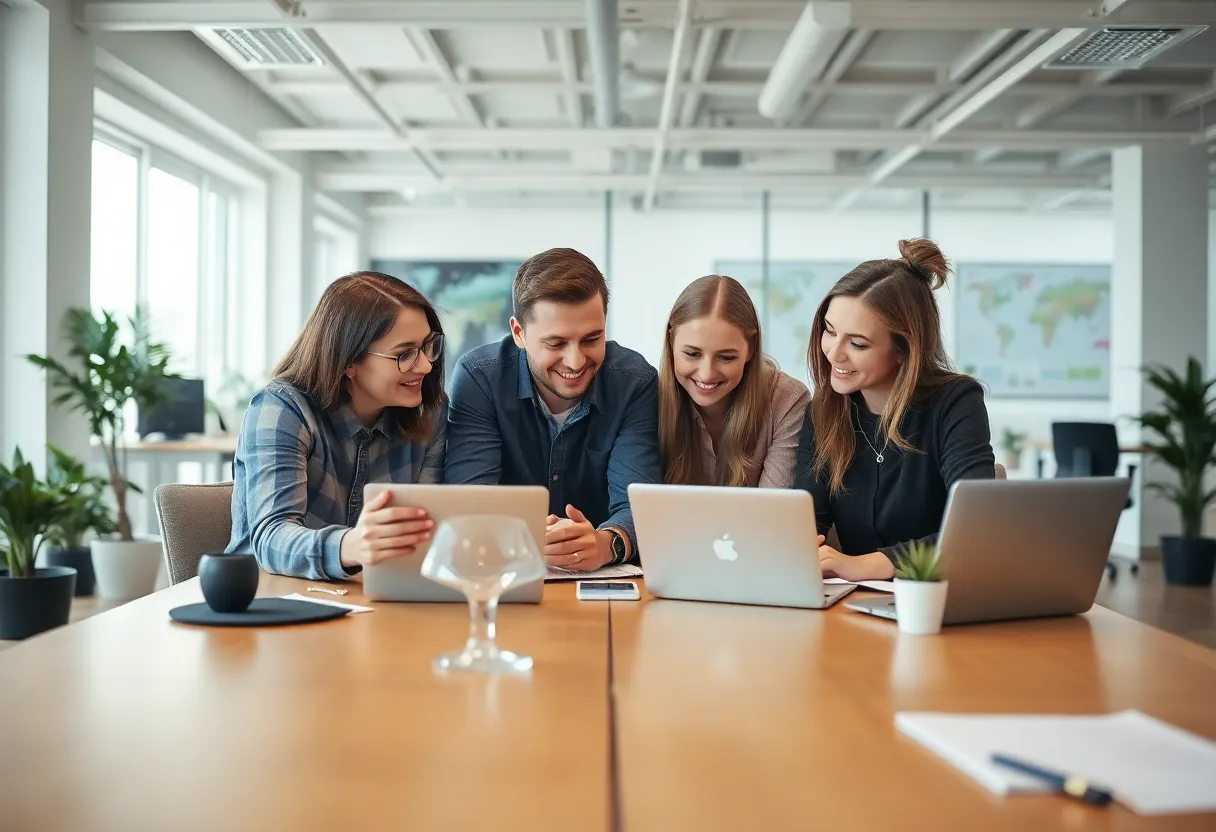 LocaliQ team working together in a modern office