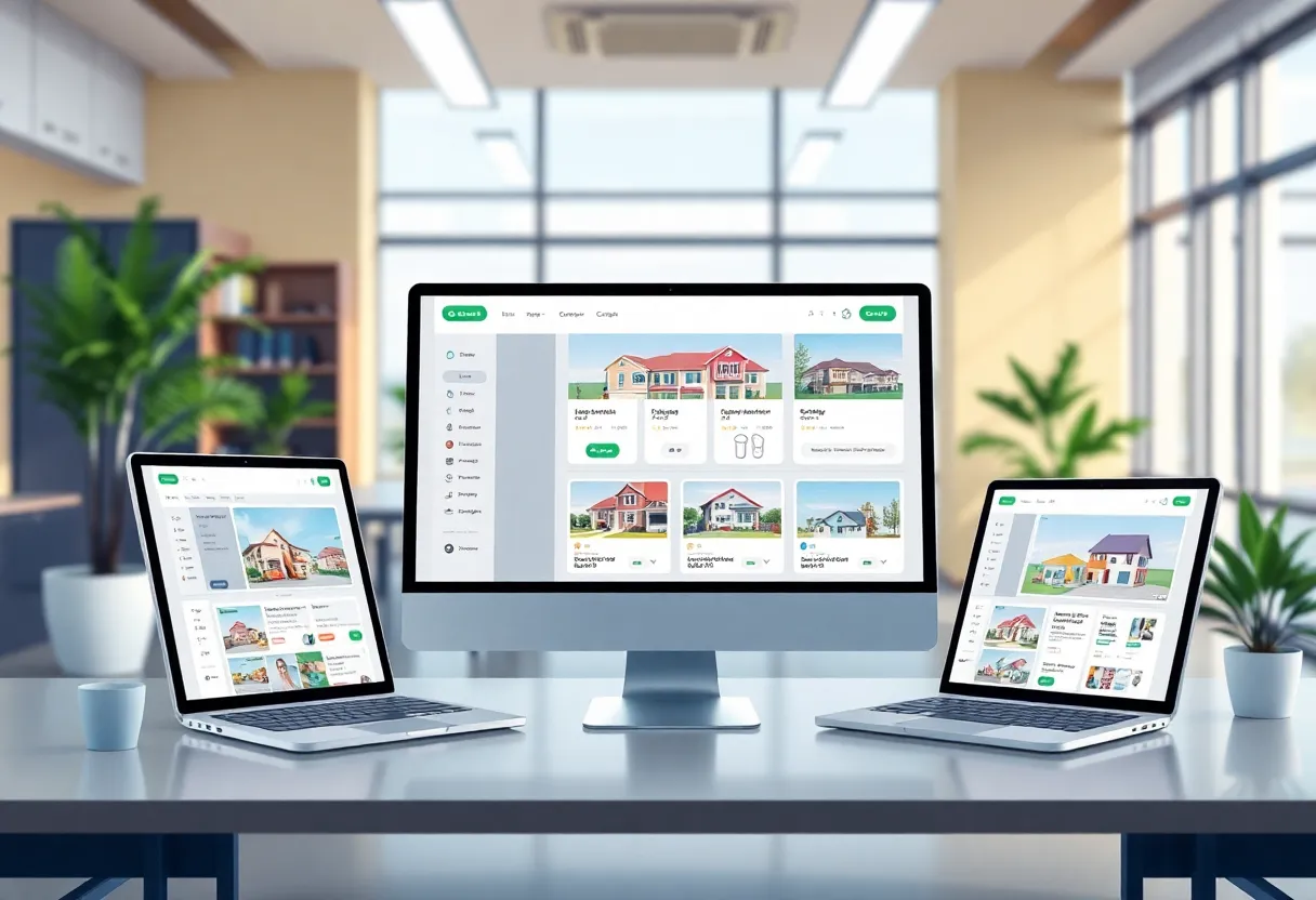 A digital marketing platform for real estate agents with 3D visuals.