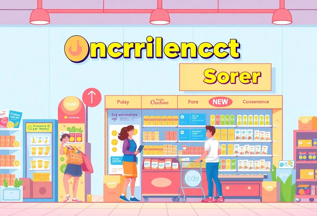 Customer-friendly convenience store showcasing marketing efforts